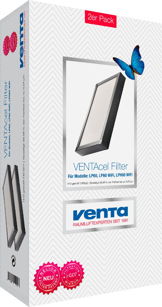 Фильтр тонкой очистки 2 шт. PREMIUM VENTAcel H13 "Nelior" для моделей Venta LP60 / LPH60 / AP902 / AH902 #1