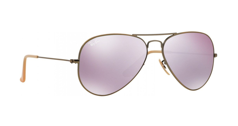 Солнцезащитные очки унисекс, авиаторы RAY-BAN с чехлом, линзы фиолетовые, RB3025-167/4K/58-14  #1