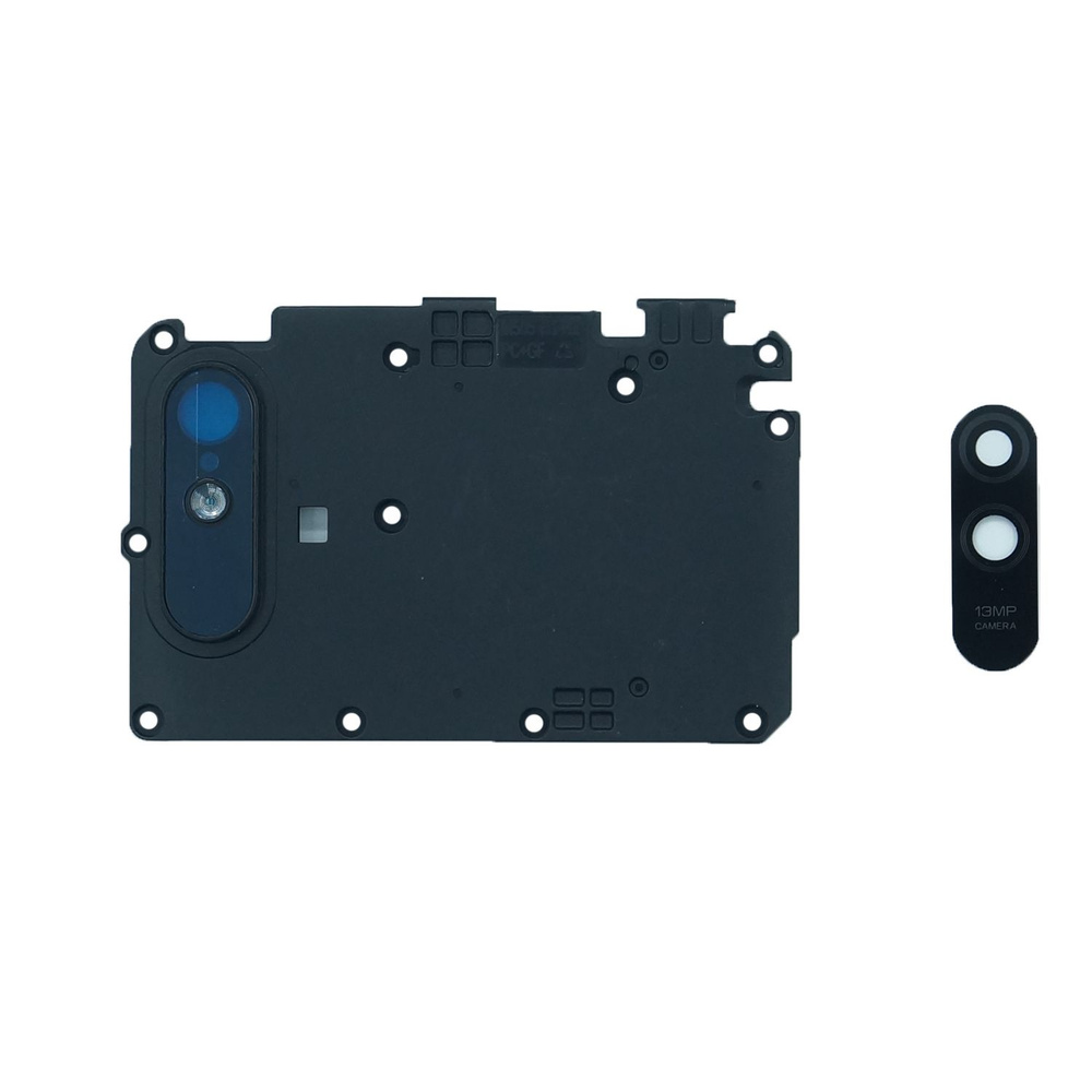 Стекло камеры для Xiaomi Redmi 9A в сборе с рамкой (черное) #1