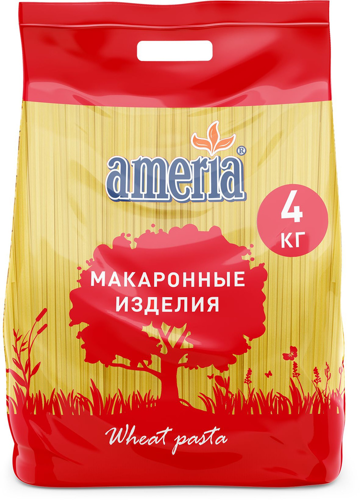 Макаронные изделия Ameria Spaghetti Спагетти из мягких сортов пшеницы № 3, 4кг  #1