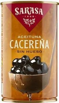 Оливки черные без косточки Sarasa "Асейтунас негра син уесо" 0,37 литра жестяная банка  #1