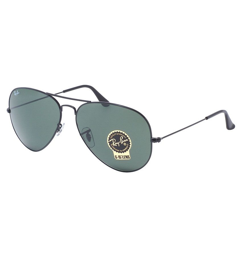 Солнцезащитные очки унисекс, авиаторы RAY-BAN с чехлом, линзы зеленые, RB3025-L2821/62-140  #1