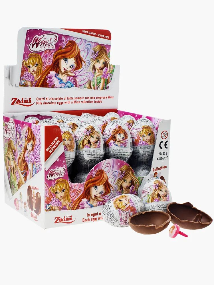 ZAINI шоколадное яйцо с сюрпризом Winx/Винкс, 24 шт по 20г #1