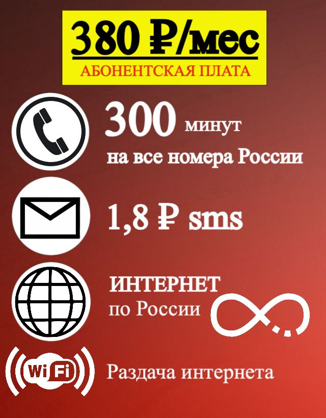 SIM-карта Сим-карта безлимитный интернет Мегафон 380 руб/мес (Вся Россия)  #1