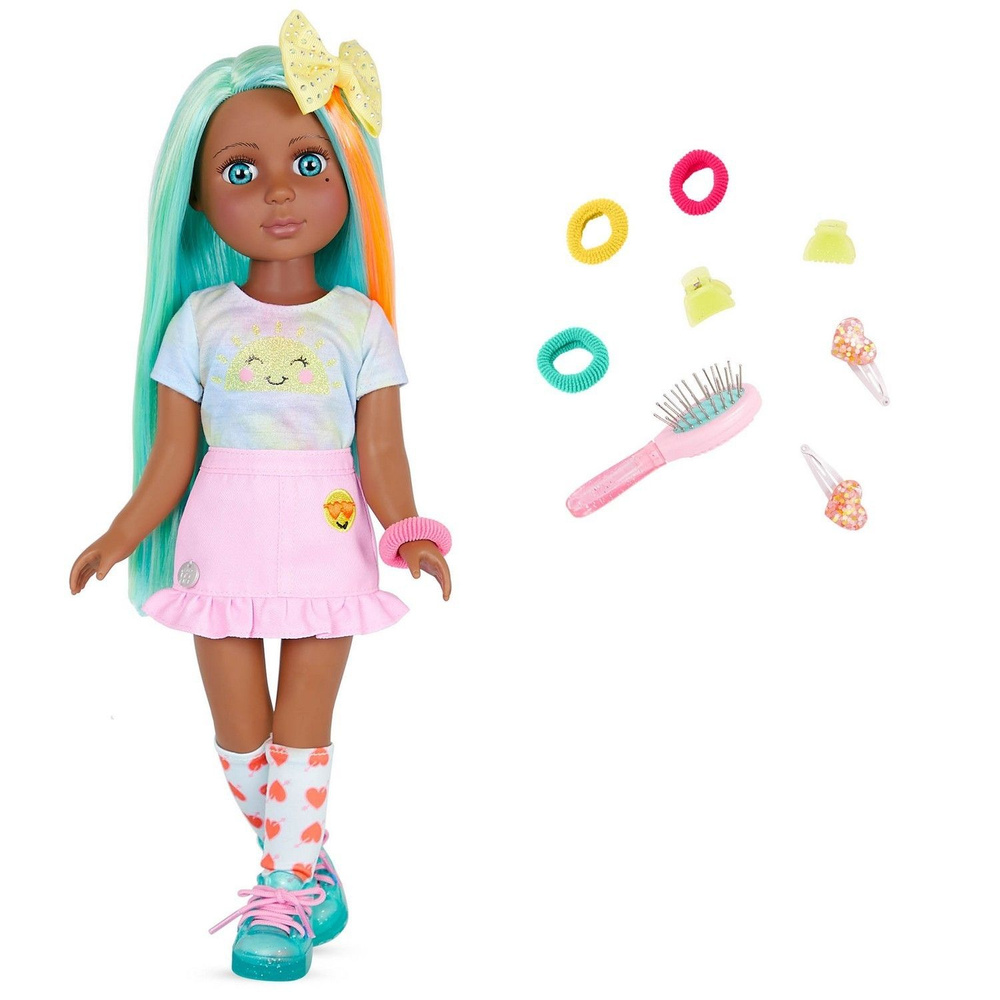 Кукла 35 см Дакки с набором аксессуаров для волос Glitter Girls  #1