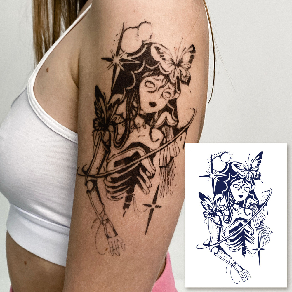 Tattoo'шки Временные тату БЕЗ ПЛЕНКИ (темнеют через 24 часа) 11*18см  #1