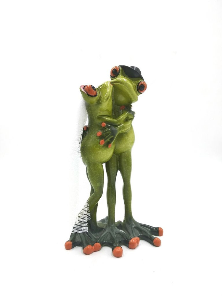 Лягушка статуэтка "Свадьба" Фигурка лягушка 16х9,5х7см, для интерьера, декора, дома. Подарок, сувенир. #1