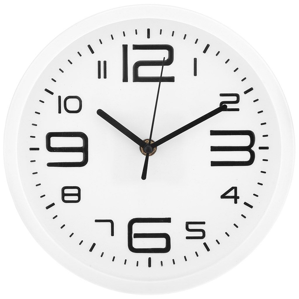 Часы настенные Мальта д22,5х4,2см мягкий ход циферблат белый пластм. белый в коробке  #1