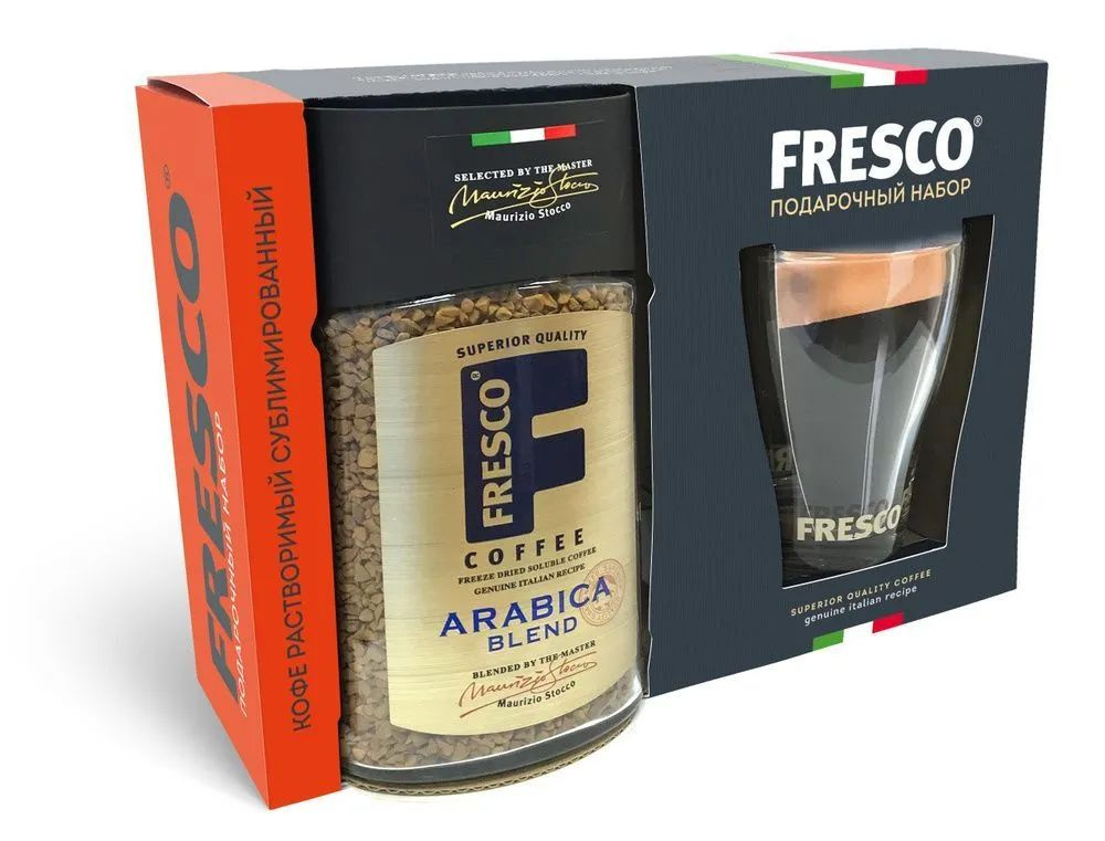 Подарочный набор Fresco Arabica Blend кофе растворимый, 100г + кружка  #1