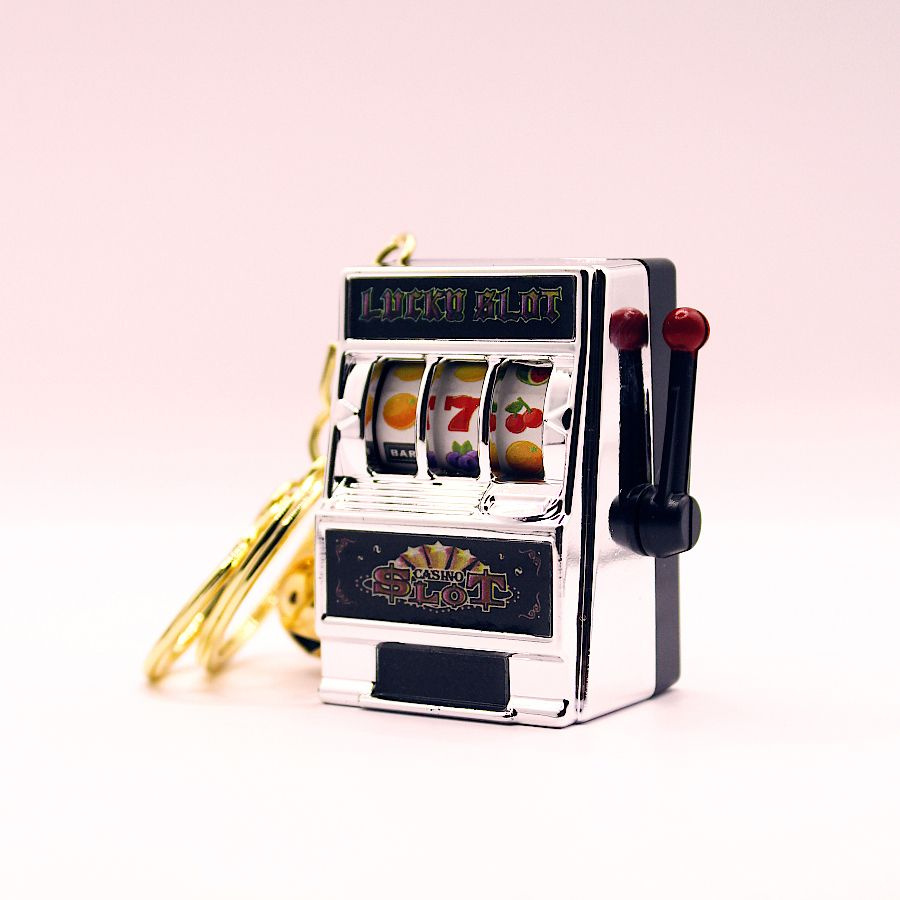 Брелок игровой автомат/казино серебро #1