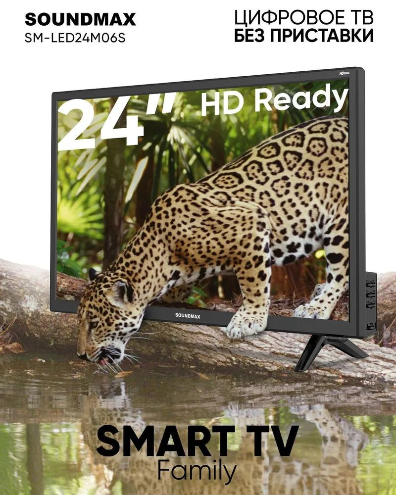Soundmax Телевизор SM-LED24M09S с ПО Family 24" HD, черный #1