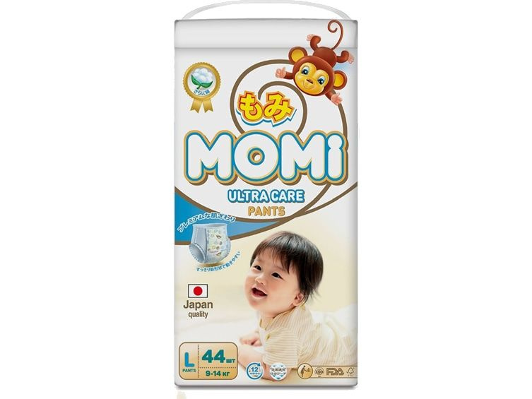 Трусики-подгузники MOMI Ultra Care L 9-14кг #1