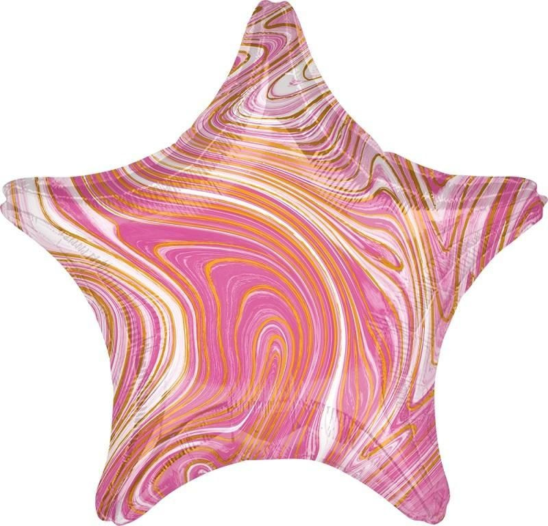 Воздушный шар, Весёлая затея, Звезда Pink мрамор США #1
