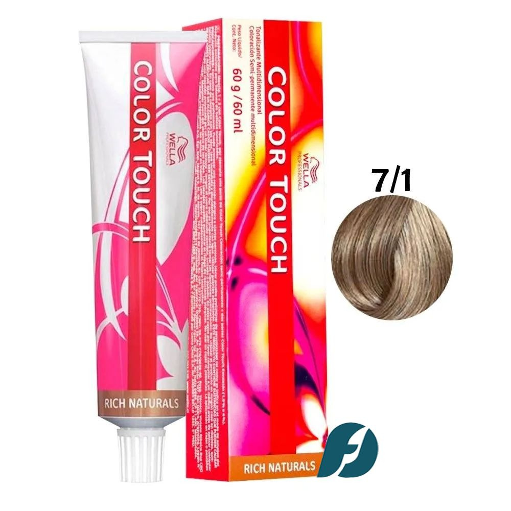 Wella Professionals Color Touch 7/1 интенсивное тонирование средне-пепельный блонд, 60мл  #1