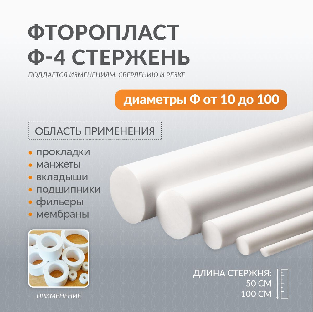 Стержень фторопластовый Ф-4, диаметр 180 мм, длина 105 мм купить на ...