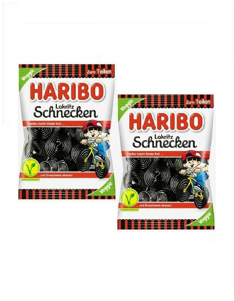 Мармелад Haribo Lakritz Schnecken, 2 шт по 175гр #1