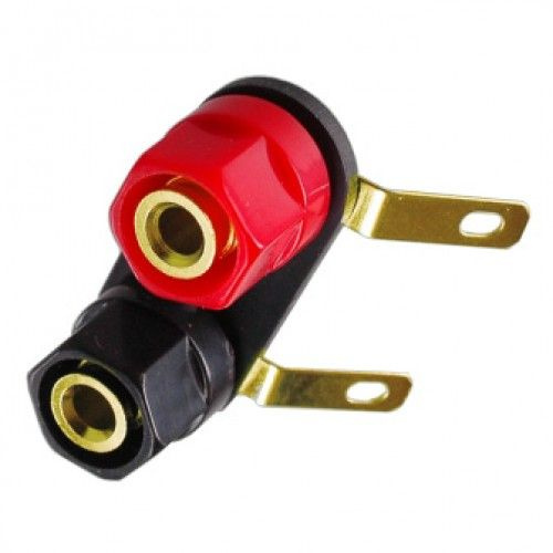 Разъемы BANANA/банан "гн" пластик на планке "позолоченный" - купить с ...