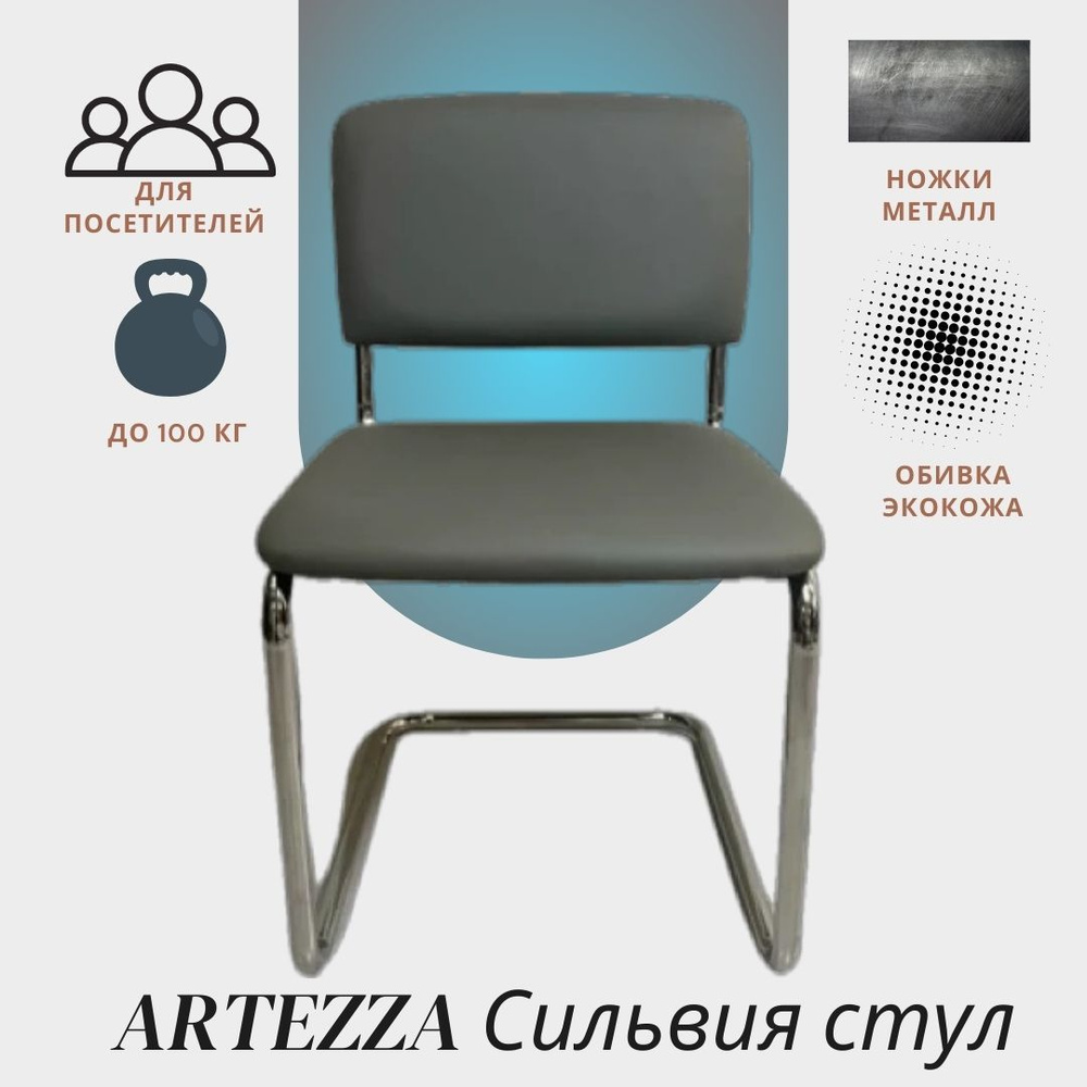 Artezza Офисный стул Стул Сильвия для поситителей ARTZ-BS1821gray Стул Сильвия для поситителей ARTZ-BS1821gray, #1