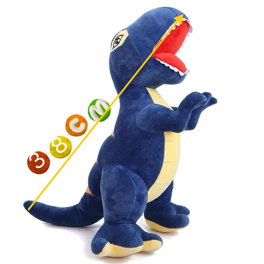Дракон Тираннозавр Рекс синий 38 см. мягкая игрушка для детей, обнимашка, домашний питомец  #1