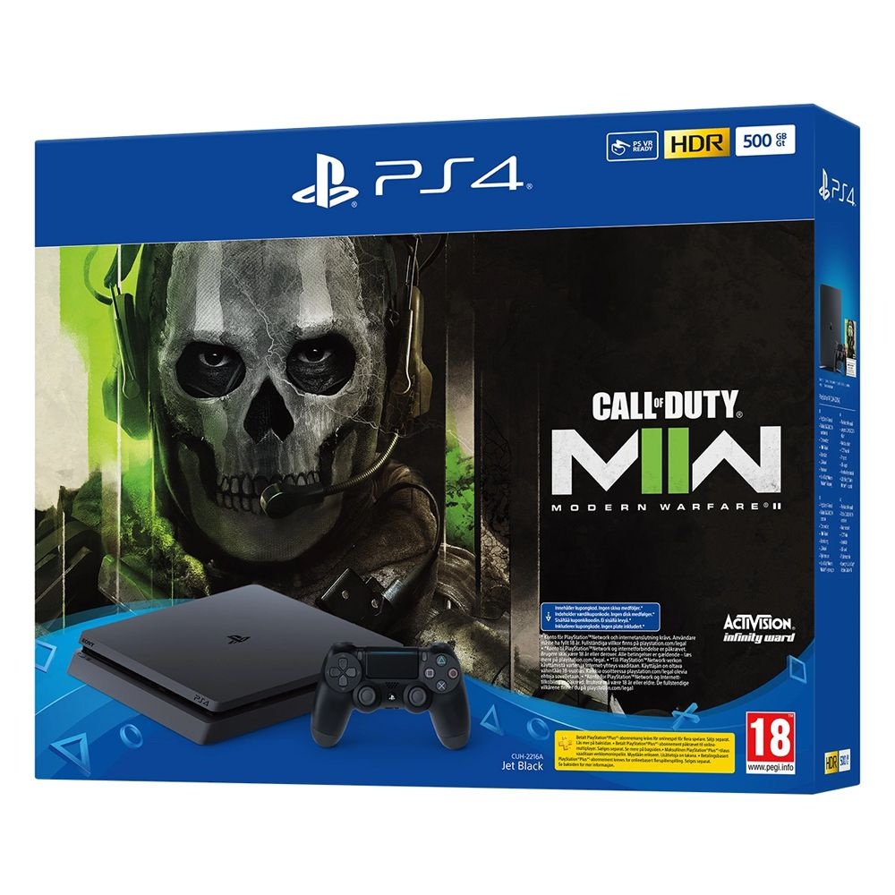 SONY Playstation 4 Slim (PS4) 500Gb + игра Call of Duty Modern Warfare 2 (Black) EU #1