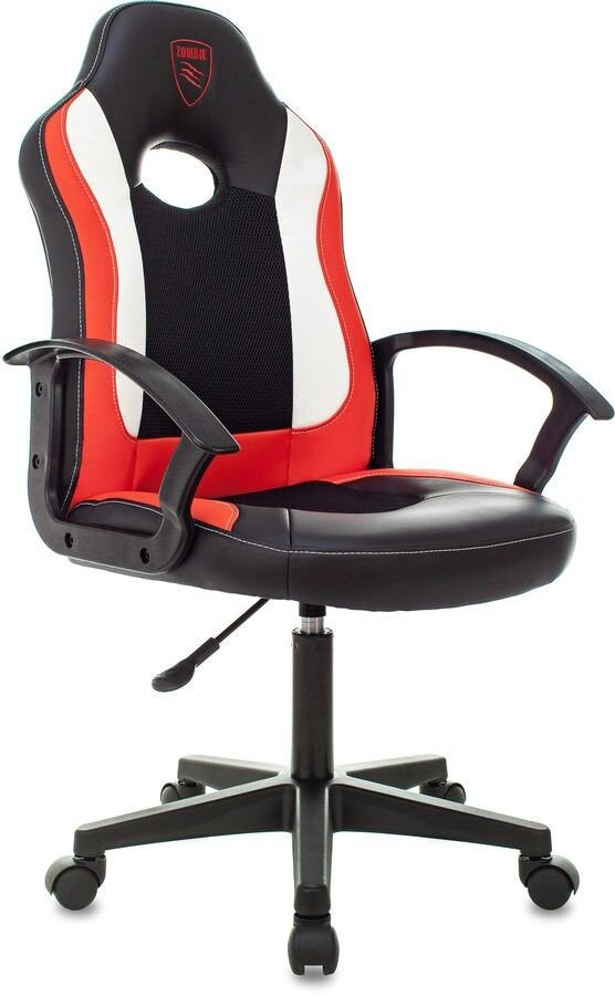 Кресло Zombie 11LT черный/красный текстиль/эко.кожа #1