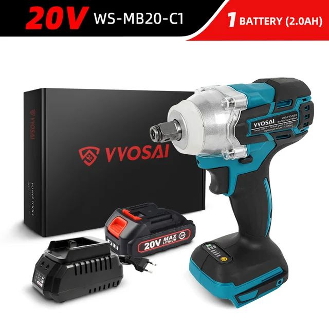 Аккумуляторный ударный гайковерт VVOSAI (WOSAI) 20В 3Ач WS-MB20-C1 ...