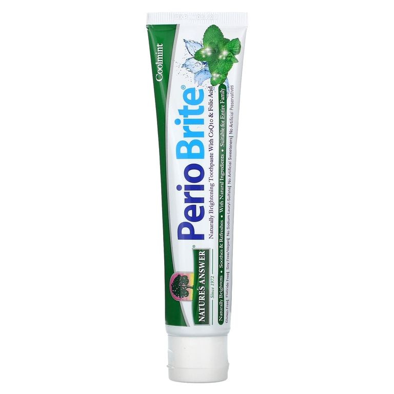 Nature's Answer, PerioBrite, зубная паста с ксилитолом, холодящая мята, 113,4 г  #1