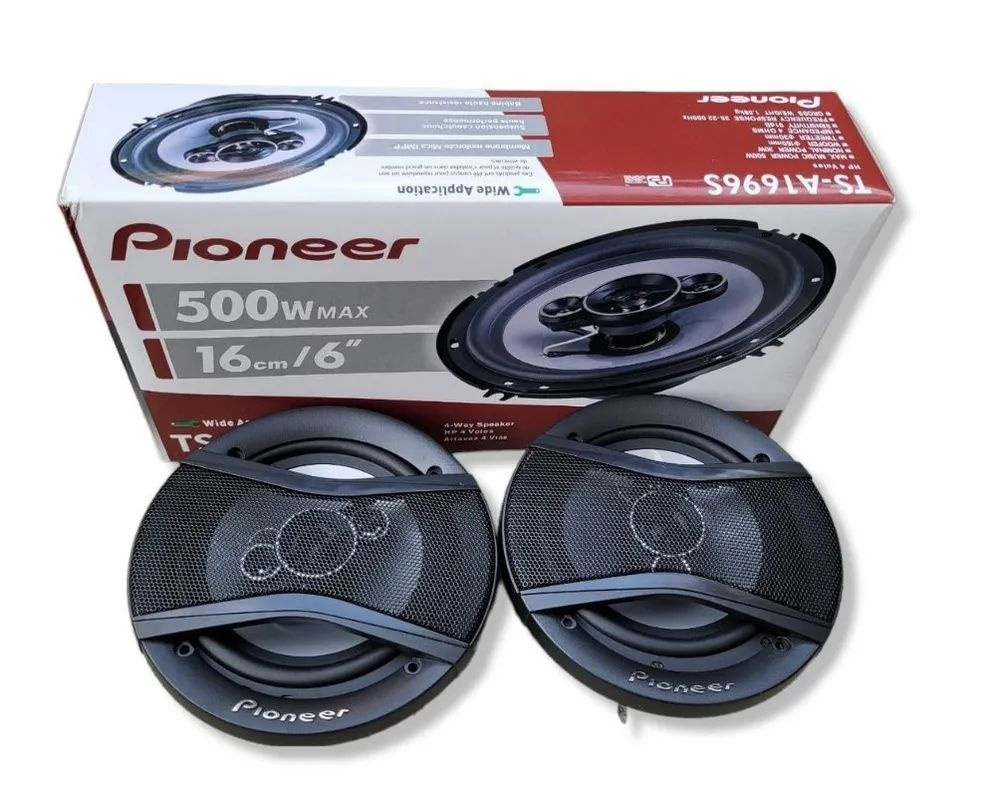 Автомобильные динамики Pioneer TS-A1696S Комплект из 2 штук Коаксиальная  акустика 3-х полосная, 16 См (6 Дюйм.), 500 Вт. - купить по выгодной цене в  интернет-магазине OZON (1373408747)