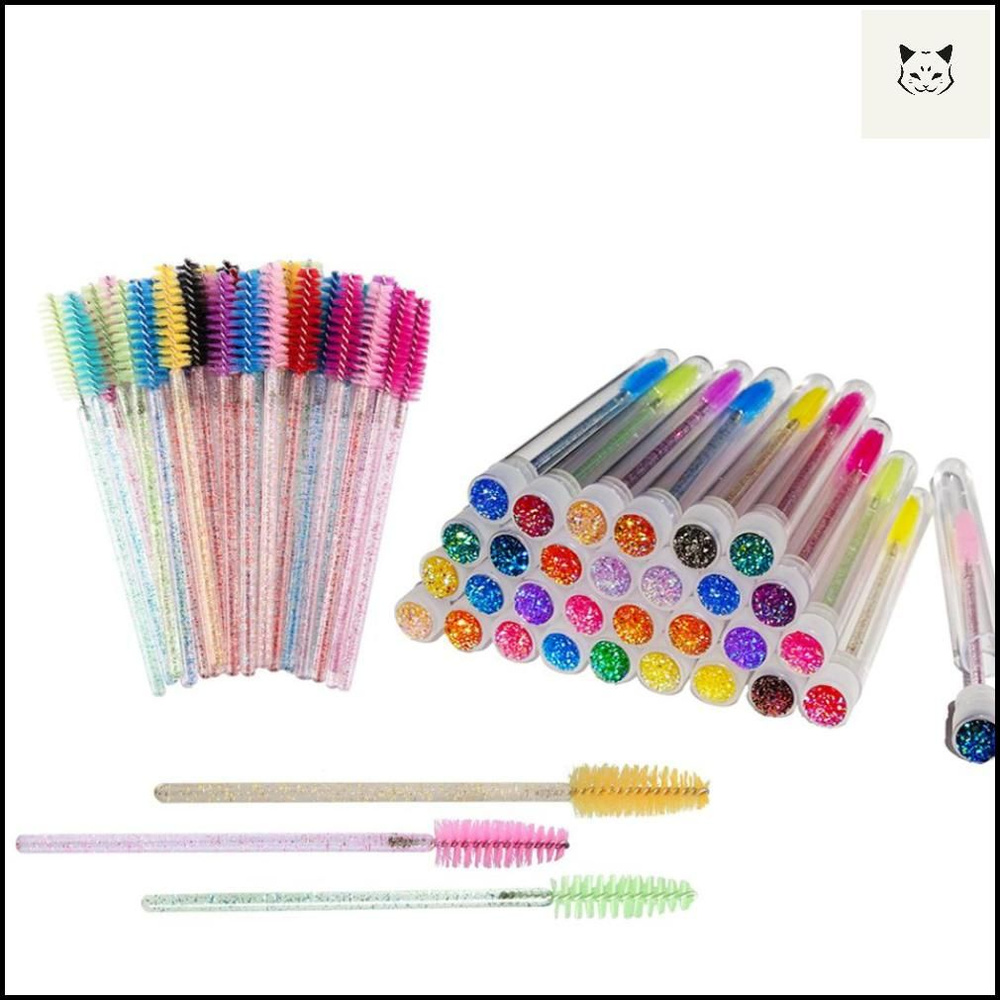 Щеточка для ресниц и бровей в колбе,50,розовый-MM - купить с доставкой ...