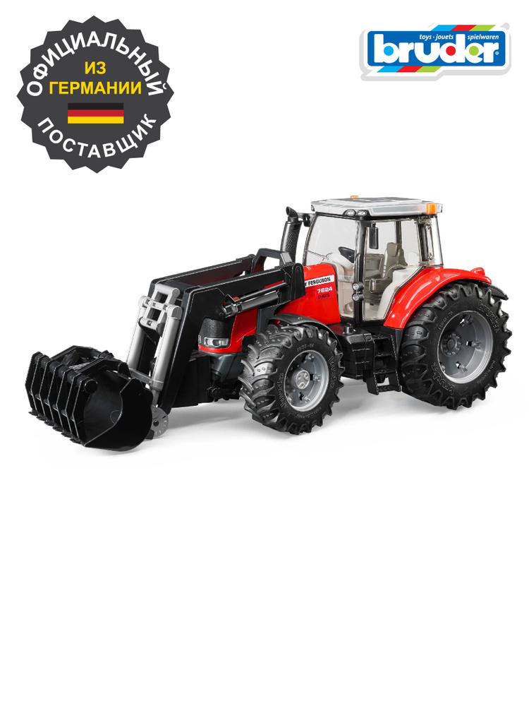 Машинка Bruder Трактор Massey Ferguson 7600 с погрузчиком, Брудер, 03-047  #1