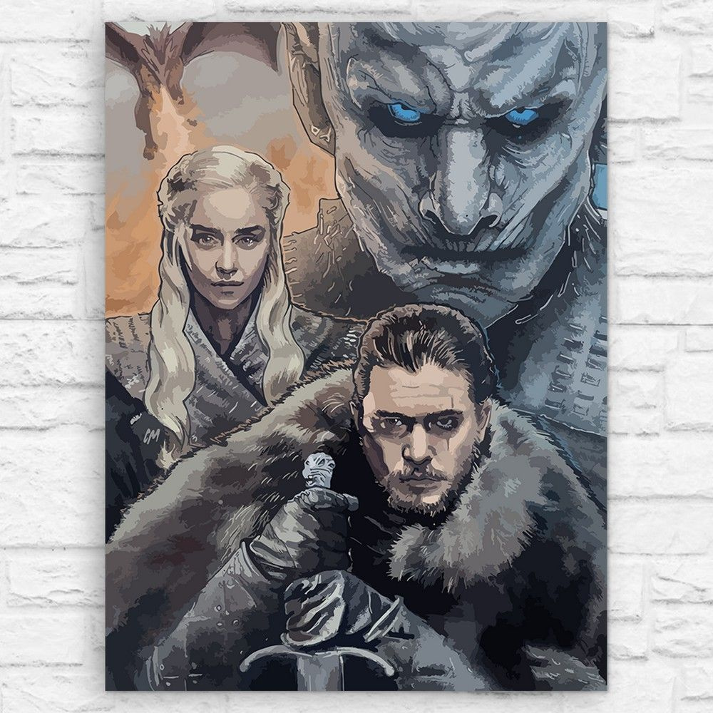 Картина по номерам на холсте сериал Игра Перстолов (GOT, Game of Thrones, Король ночи) - 13665 В 30x40 #1