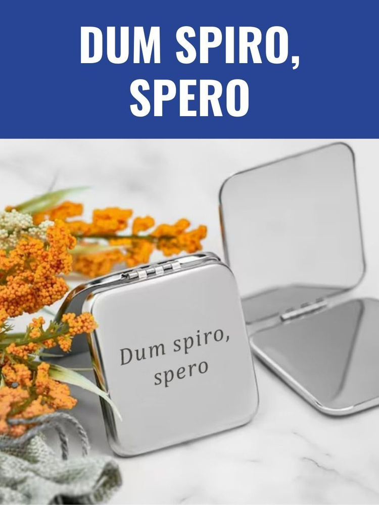 Зеркальце карманное Dum spiro, spero #1