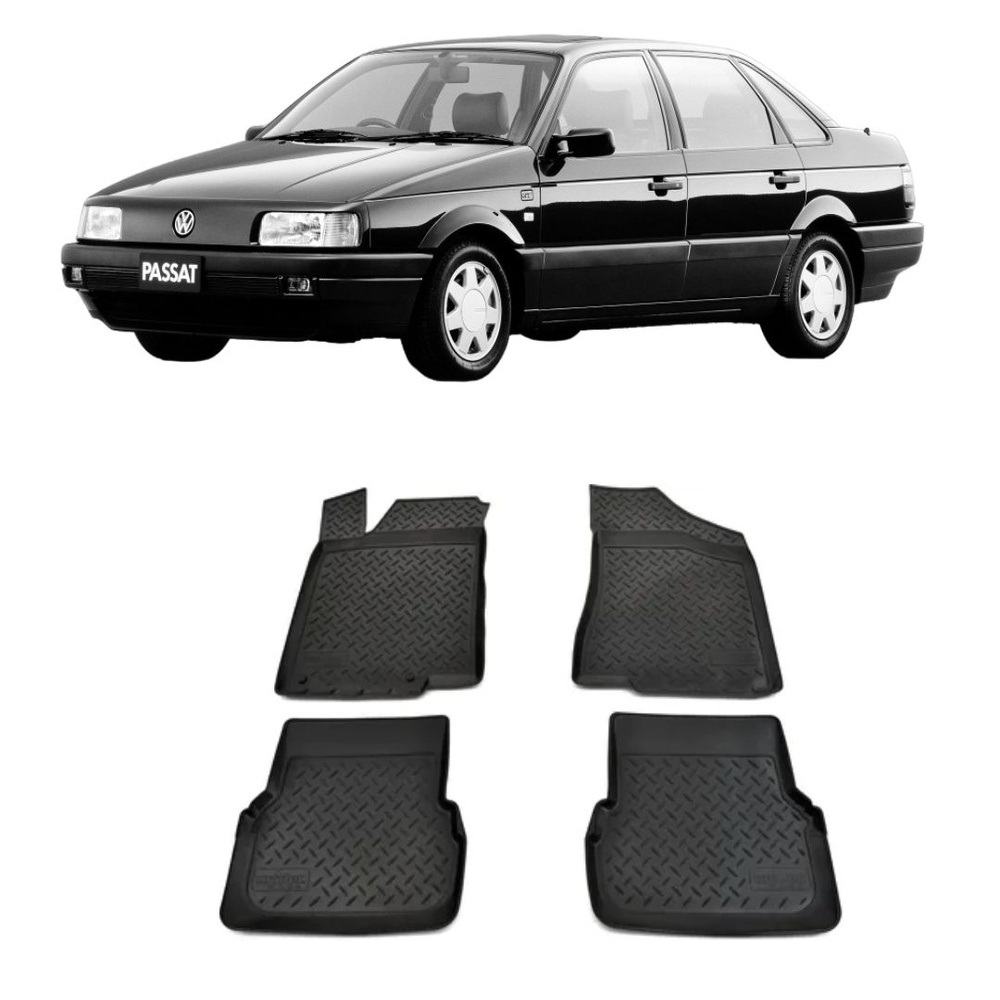 Коврики для салона Volkswagen Passat B3, B4 1991-1997 из полиуретана. Коврики салона Фольксваген Пассат #1