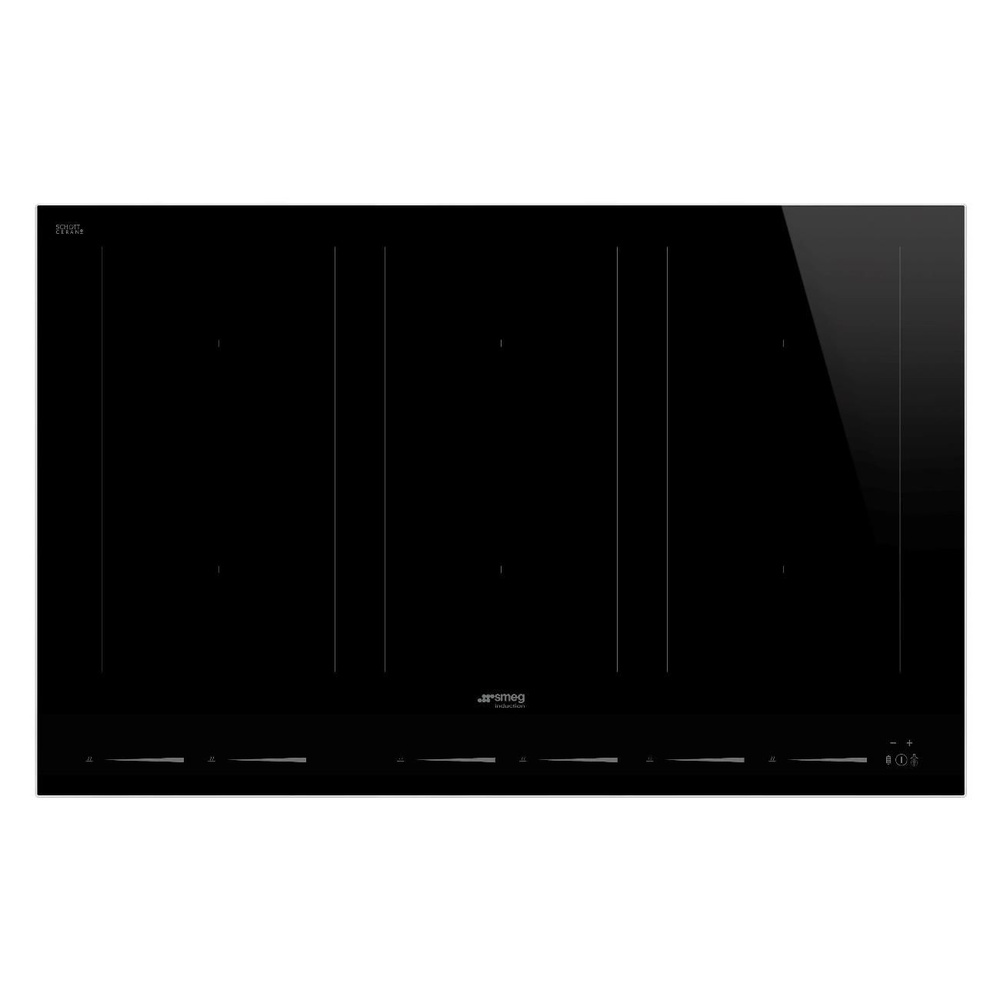 Встраиваемая индукционная панель Smeg SE464TB, независимая, 6 конфорок, 9 уровней, черная  #1