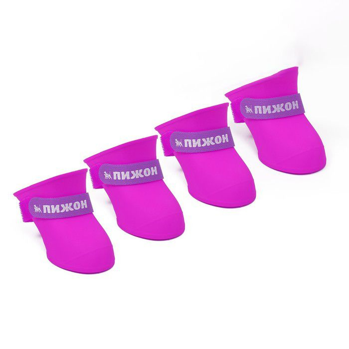 Пижон, Сапоги резиновые, размер S (подошва 4х3 см), фиолетовые, 4 штуки в наборе  #1