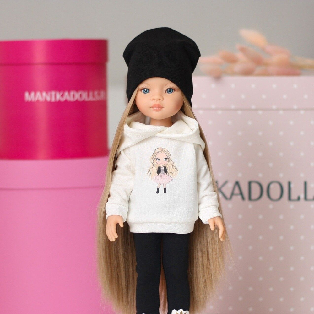 Одежда/аксессуары для кукол Паола Рейна (Paola Reina) 32-34 см, Худи + легинсы + шапочка.  #1