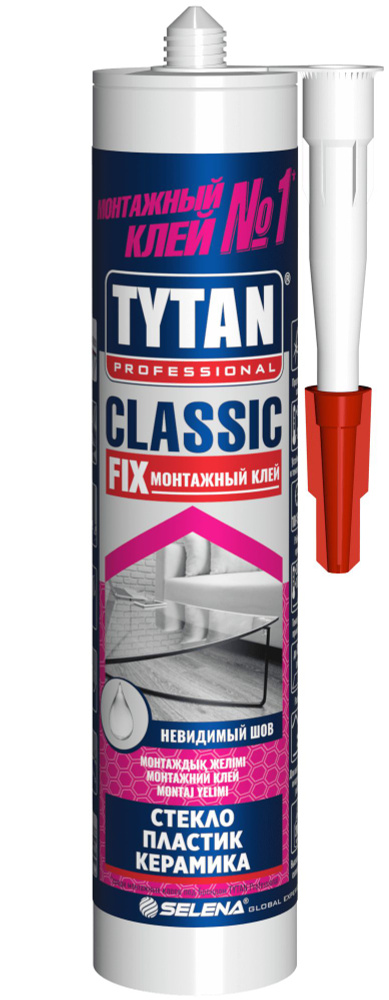 Клей жидкие гвозди CLASSIC FIX TYTAN каучуковый прозрачный 310 мл 62949  #1