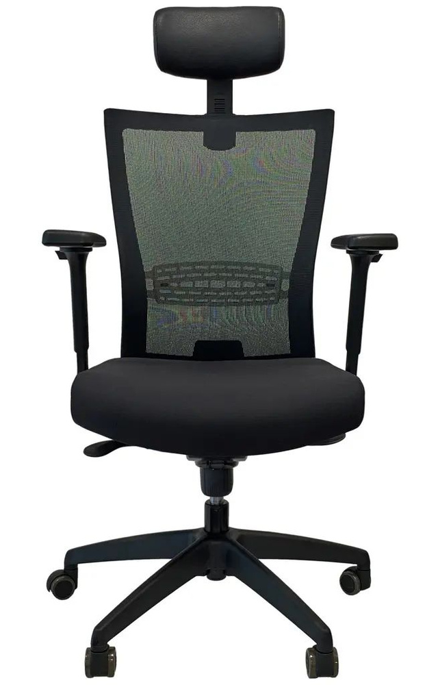Кресло офисное SCHAIRS AIRE-111B, Цвет: черный / компьютерный стул / на колёсах / до 120 кг  #1