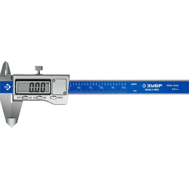 ЗУБР ШЦЦ-I-100-0.01, 100 мм, электронный штангенциркуль, Профессионал (34463-100)  #1
