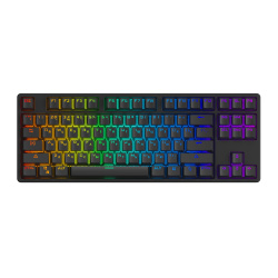 Игровая Клавиатура AKKO 5087S Black Shine-through keyboard with USB Cable RGB V3 Pro Cream Yellow switches,OEM profile keycap