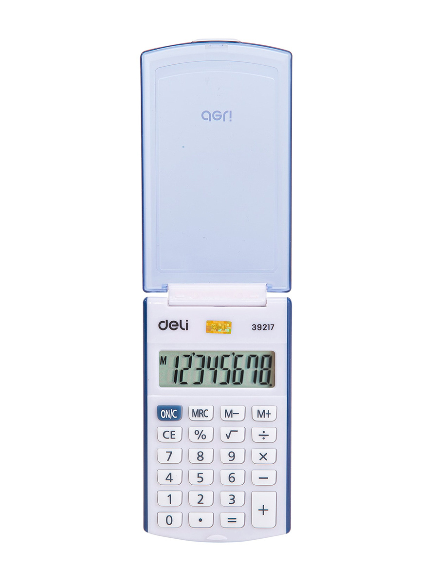 E39217/BLUE Калькулятор карманный Deli 8-разрядный