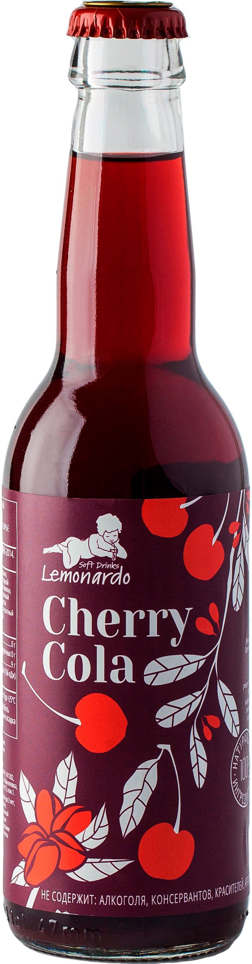 Вишневая кола без сахара / Lemonardo Cherry Cola, 330 мл