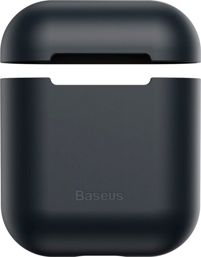 Чехол для Apple AirPods Baseus Ultrathin Series Silica Gel Protector for Airpods 1/2 Black (WIAPPOD-BZ01) #1