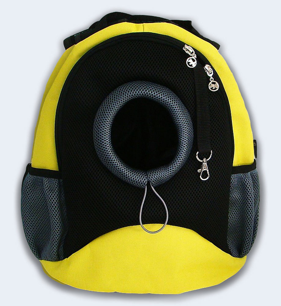 Рюкзак для животных Melenni Эконом S желтый/черная сетка #1