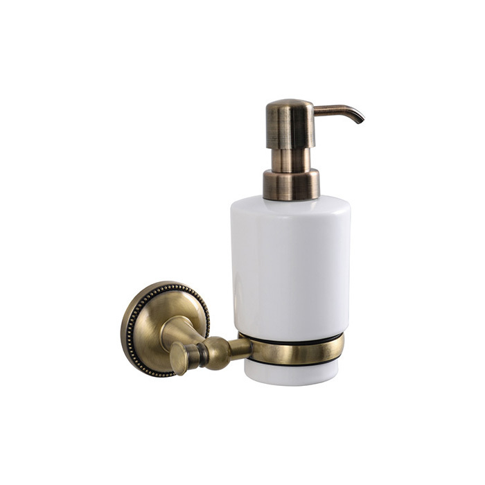 Дозатор для жидкого мыла Fixsen Alfa, керамика, античная латунь (GR-9512)  #1