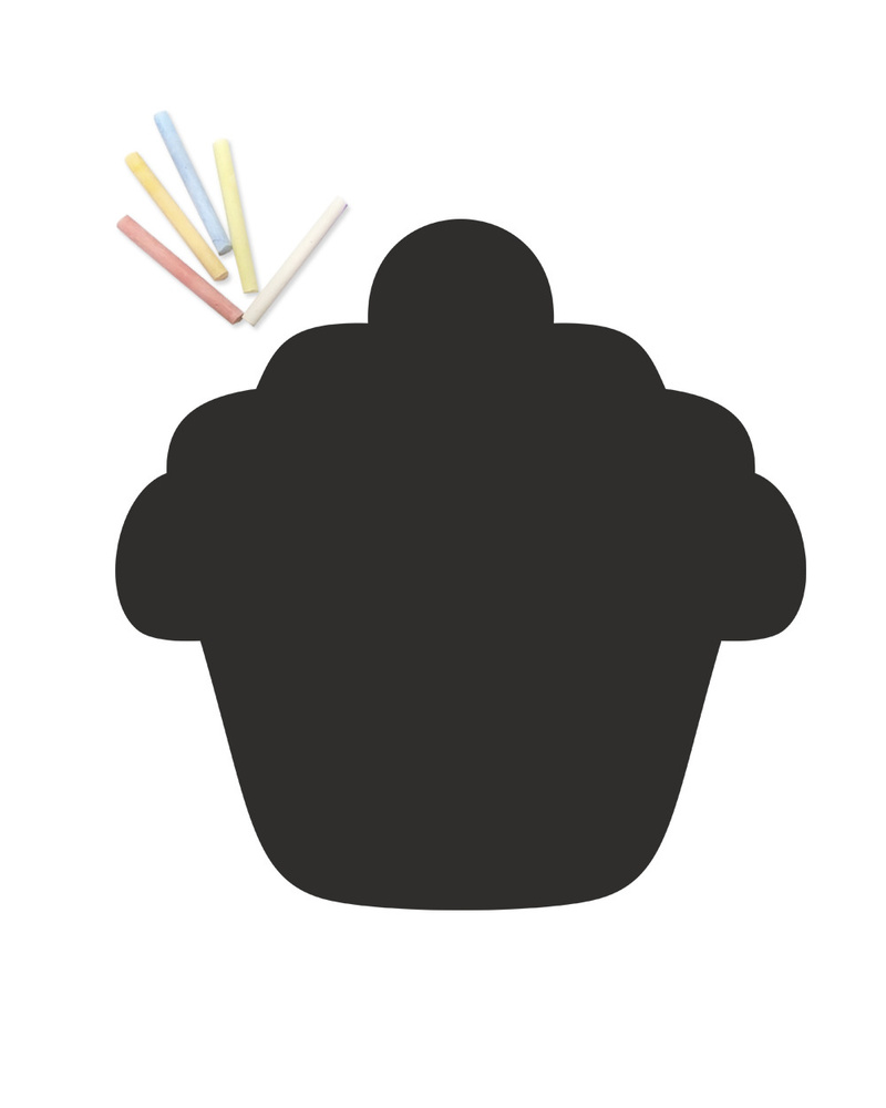 Магнитная меловая доска Doski4you "Пироженка" для рисования на холодильник + мел / детская грифельная #1