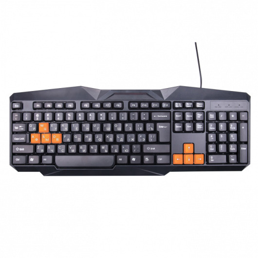 Клавиатура RITMIX RKB-152, черная/оранжевая, USB #1
