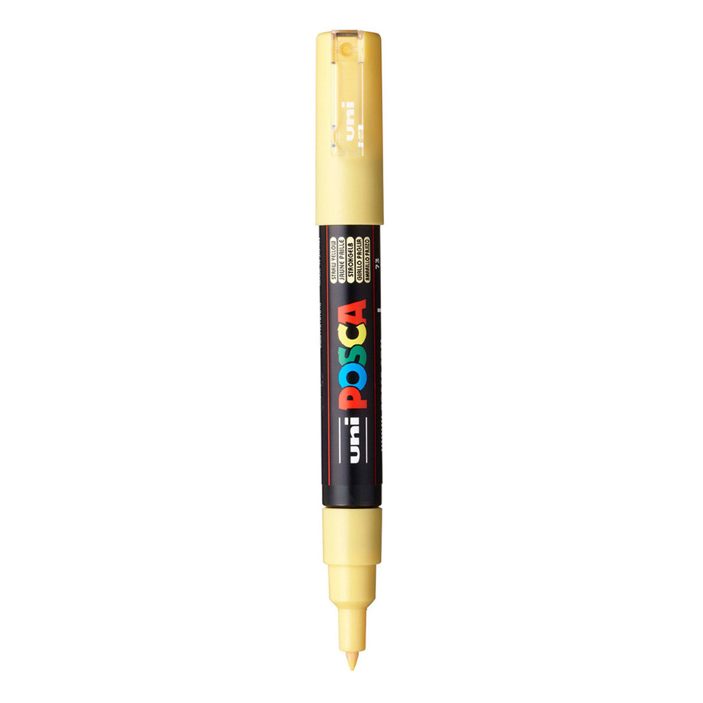 Маркер для рисования и творчества UNI POSCA PC-1M, соломенно-желтый, 0.7 мм, пулевидный наконечник  #1