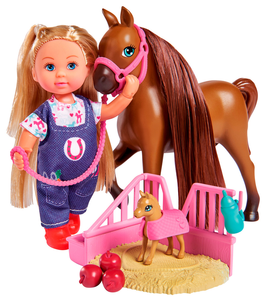 Кукла Еви 12 см Набор с беременной лошадкой Simba 5733487 #1