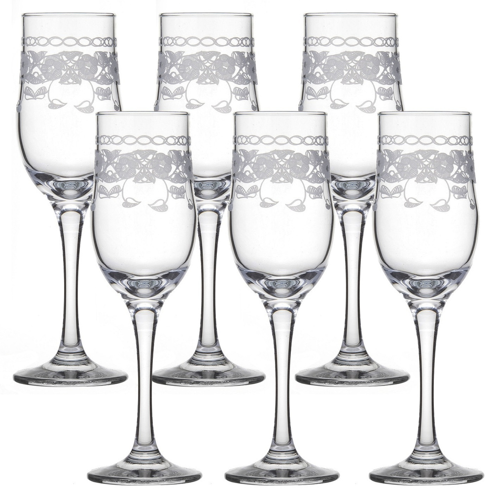 Набор бокалов Мусатов Гусь-Хрустальный для шампанского, 200 мл - купить ...